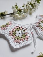 Tamborēta apkakle meitenēm "Ābeļzieds" - Attēls 2