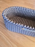 Tamborēts ovāls interjera grozs GRAFIT haki - Attēls 2