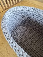 Tamborēts interjera grozs VIJA ovāls, pelēks - Attēls 4