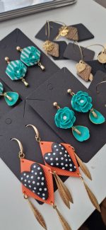 Auskari SMARAGDA ziedi - Attēls 3