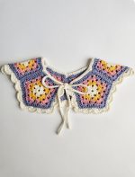 Tamborēta apkaklīte meitenēm