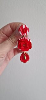 Auskari sarkanie ZIEDI - Attēls 2