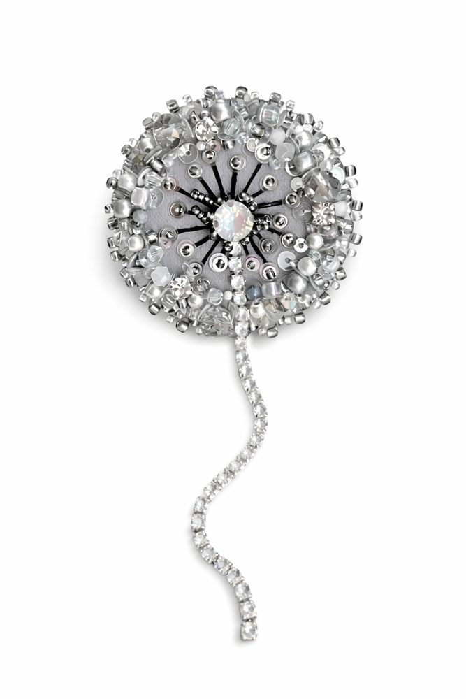 Broša pelēka pieneņpūka