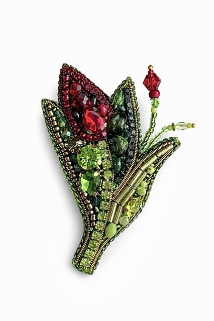 Broša sarkana TULPĪTE