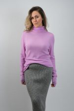 Ceriņu krāsas kašmira bītlene, XL izmērs - Attēls 3