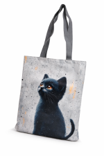 auduma iepirkuma maisiņš ar kaķi