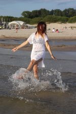 Tamborēta pludmales kleita – viegla kokvilnas vasaras tunika - Attēls 3