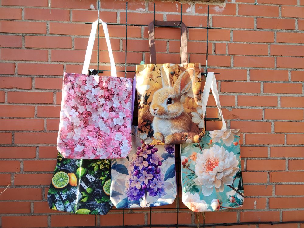 auduma iepirkuma maisiņi