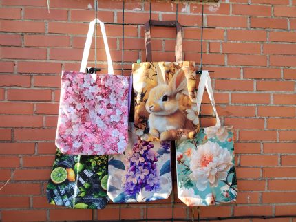 auduma iepirkuma maisiņi