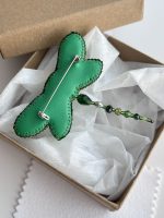 Broša smaragda zaļa “SPĀRĪTE” - Attēls 4