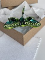 Broša smaragda zaļa “SPĀRĪTE” - Attēls 3