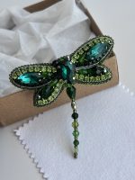 Broša smaragda zaļa “SPĀRĪTE” - Attēls 2