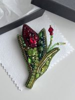 Broša sarkana TULPĪTE - Attēls 3