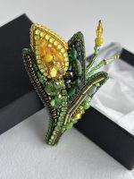 Broša dzeltena TULPĪTE - Attēls 5