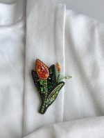 Broša oranža TULPĪTE - Attēls 6