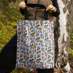 Auduma plecu soma "Dabas rakstu pasaule", 6 dažādi dizaina varianti - Attēls 11