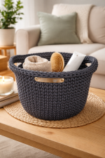 Tamborēts interjera grozs OGLE lielais - Attēls 7