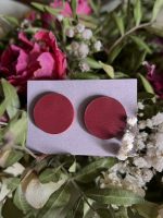 Dabīgās ādas nagliņu auskari, roku darbs - Attēls 7