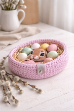 Tamborēti interjera grozi Pavasara ZAĶIS ola - Attēls 2