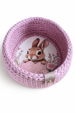 tamborēts interjera grozs