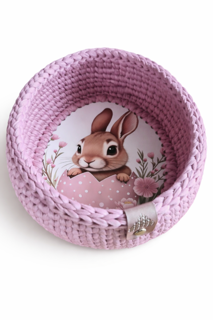 tamborēts interjera grozs