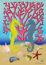 Auduma plecu soma “Krāsainā jūras pasaule" - Attēls 4