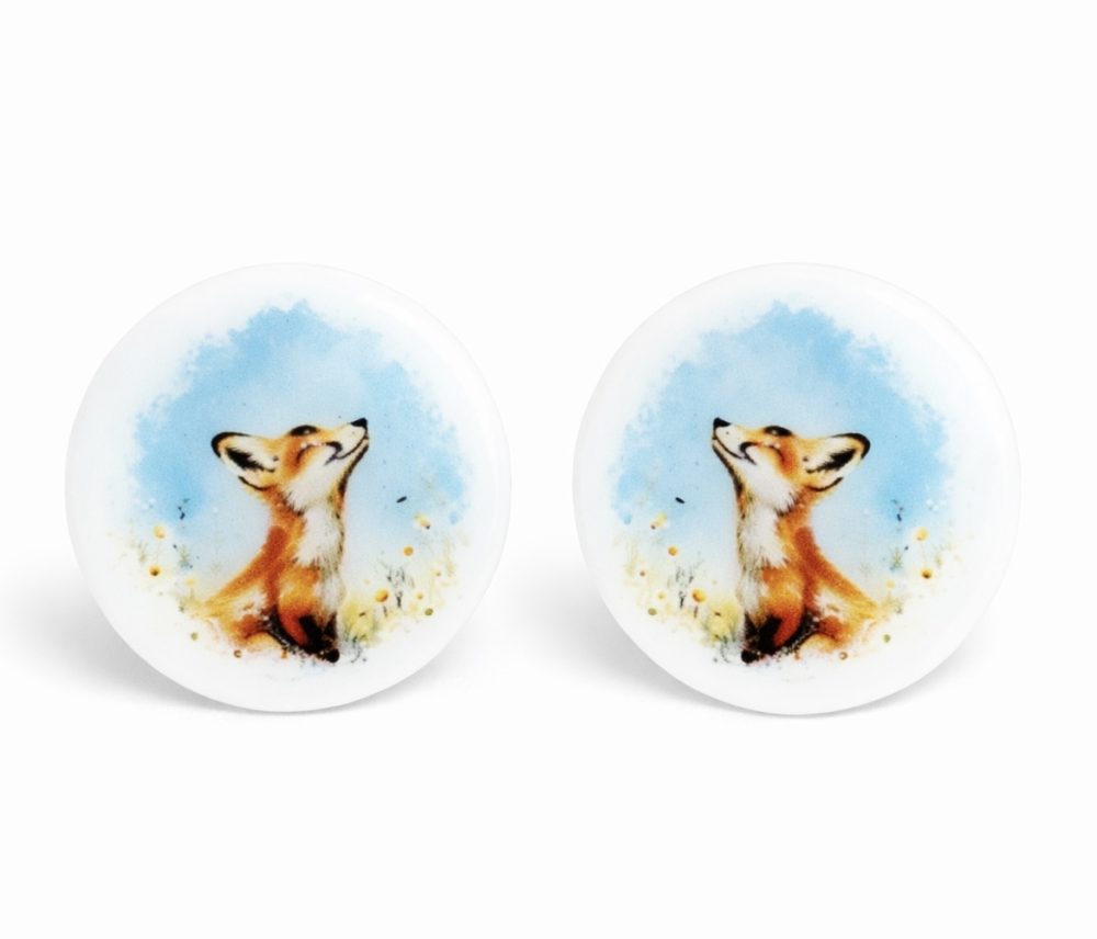 Polimērmāla auskari lapsa