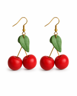 auskari ar ķirsi sarkani