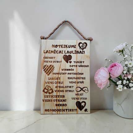 Laimīgas laulības noteikumi | dāvana kāzām vai jubilejās