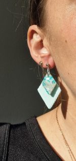 Jūras stikliņu zaļie auskari - Attēls 2