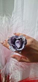 Gredzens ar ZIEDU gaiši violetā krāsā - Attēls 6