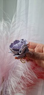 Gredzens ar ZIEDU gaiši violetā krāsā - Attēls 7