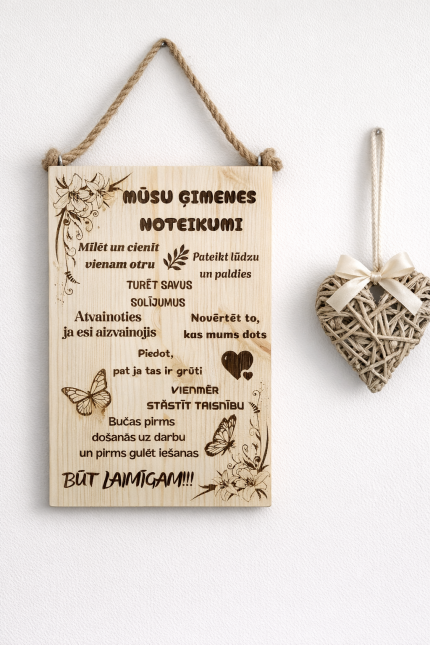 koka plāksnīte ģimenes noteikumi