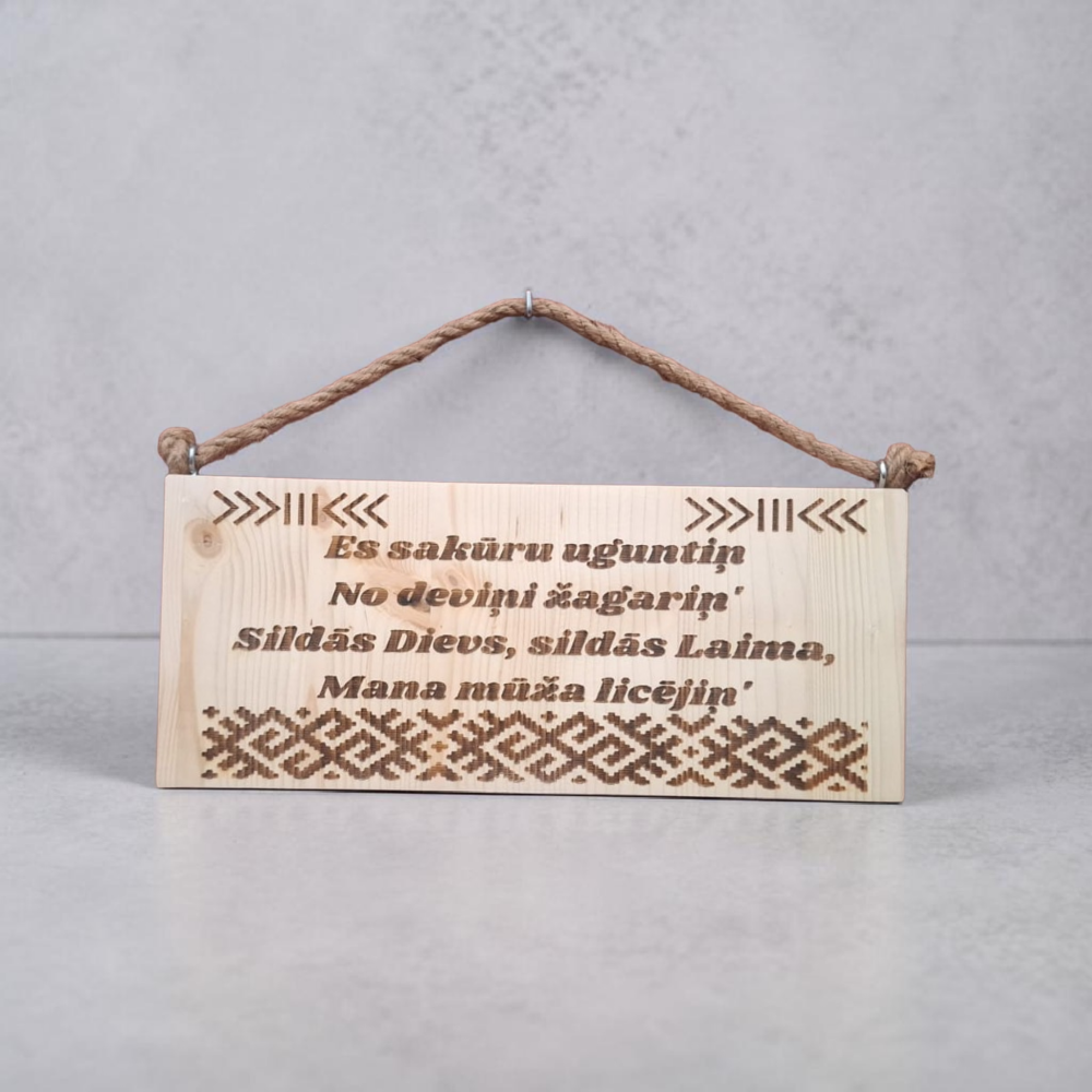 Koka dekors LAIMAS spēka vārdi