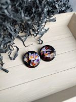 Polimērmāla auskari "Krokusi" - Attēls 3