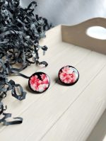 Polimērmāla auskari "Ķiršu ziedi" - Attēls 2