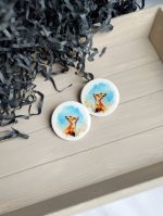 Polimērmāla auskari "Lapsa" - Attēls 2