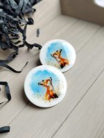 Polimērmāla auskari "Lapsa" - Attēls 3