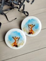 Polimērmāla auskari lapsa