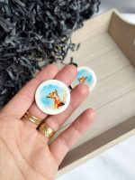 Polimērmāla auskari "Lapsa" - Attēls 4