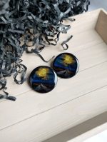 Polimērmāla auskari "Pusnakts ceļā" - Attēls 2