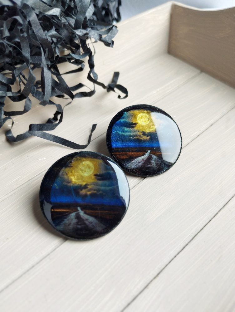 viegli polimērmāla auskari