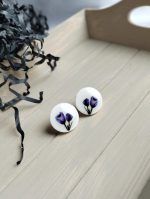 Polimērmāla auskari "Mazie pavasara brīnumiņi" - Attēls 2