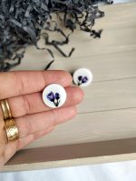 Polimērmāla auskari "Mazie pavasara brīnumiņi" - Attēls 4