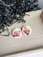 Polimērmāla auskari "Ābeļziedi" - Attēls 3