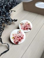 Polimērmāla auskari "Ābeļziedi" - Attēls 2