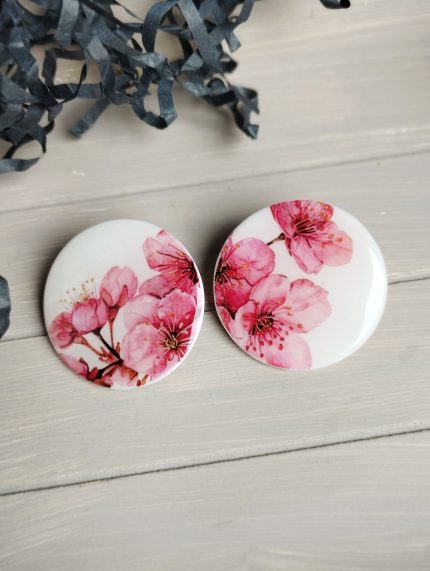 viegli auskari ar ziediem