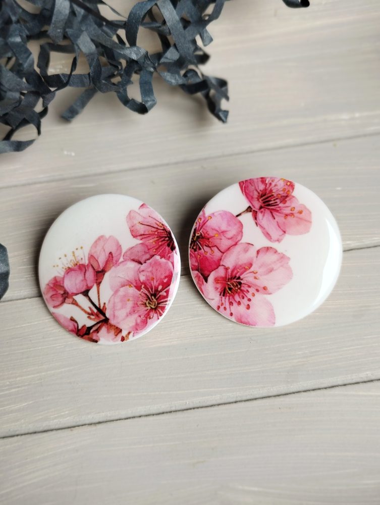 viegli auskari ar ziediem