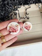 Polimērmāla auskari "Ābeļziedi" - Attēls 4