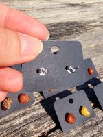 Mazie dzintara auskariņi, dažādas formas - Attēls 9